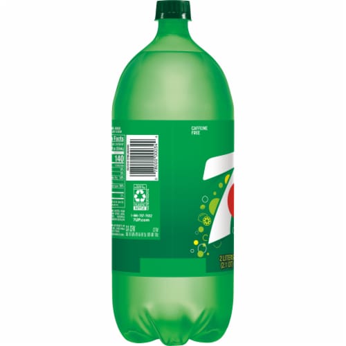 7UP Lemon Lime Caffeine-Free Soda Bottle Perspective: right