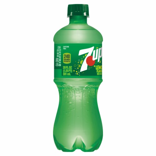 7UP Lemon Lime Caffeine-Free Soda Bottle Perspective: right
