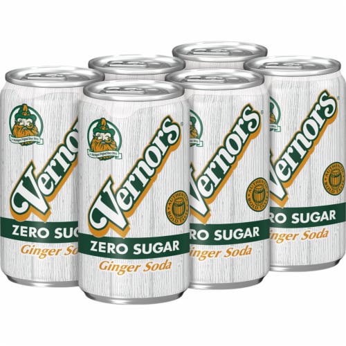 Vernors® Zero Sugar Ginger Soda Mini Cans Perspective: right