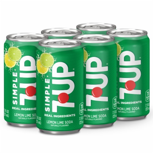 7UP® Simple Lemon Lime Soda Mini Cans Perspective: right