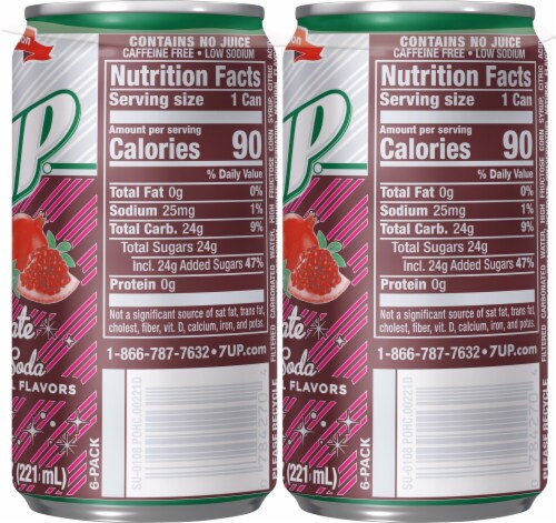 7UP® PomegranateMini Cans Perspective: right