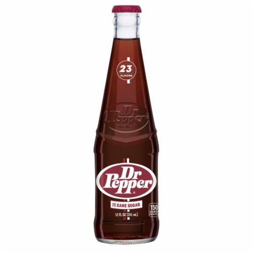 Dr Pepper with Sugar Soda Bottle Perspective: right