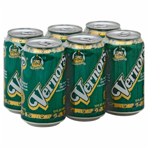 Vernors® Ginger Ale Caffeine Free Soda Cans Perspective: right