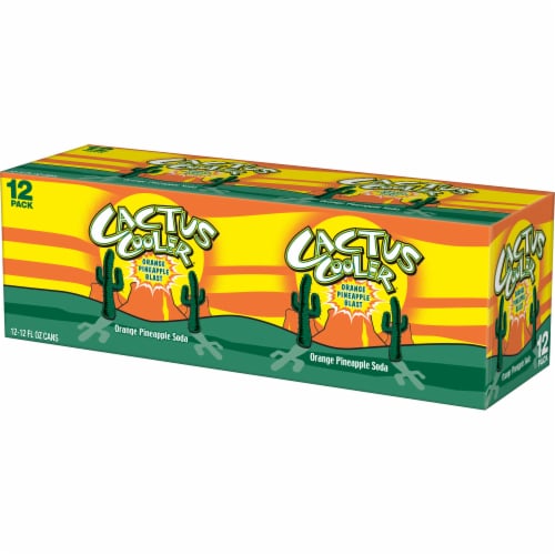 Cactus Cooler Orange Pineapple Blast Soda Cans Perspective: right