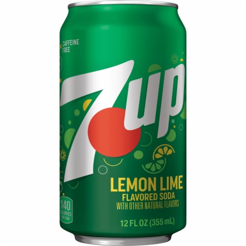 7UP Lemon Lime Caffeine-Free Soda Cans Perspective: right
