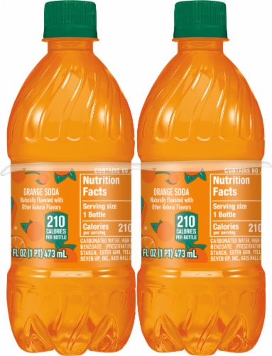 Crush Orange Soda Bottles Perspective: right
