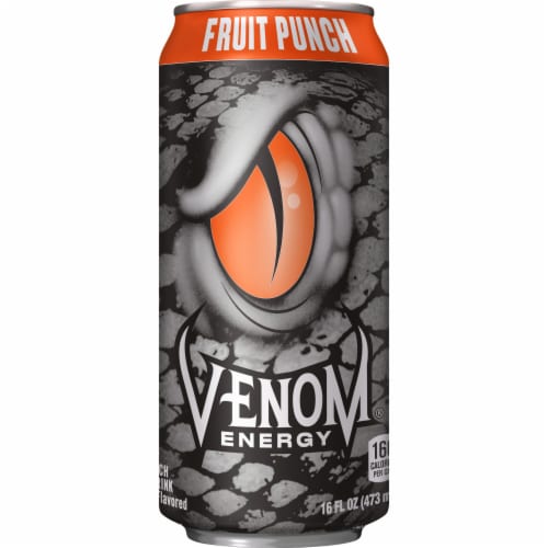 Venom Fruit Punch Energy Drink Perspective: right