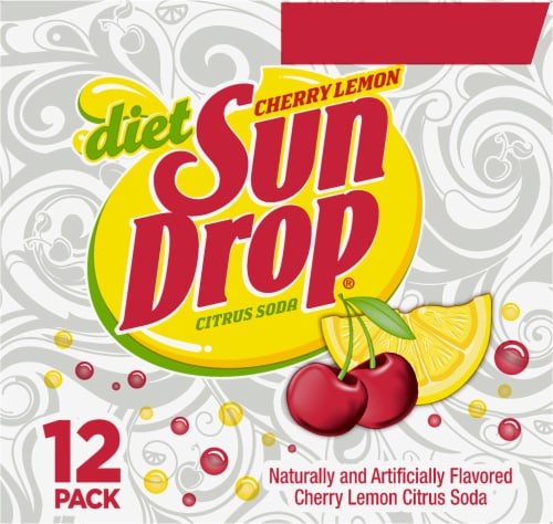 Sun Drop® Diet Cherry Lemon Citrus Soda Cans Perspective: right
