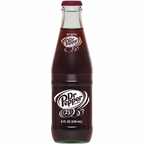 Dr Pepper Soda Bottles Perspective: right
