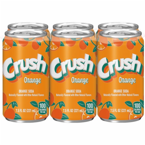 Crush Orange Caffeine Free Soda Cans Perspective: right