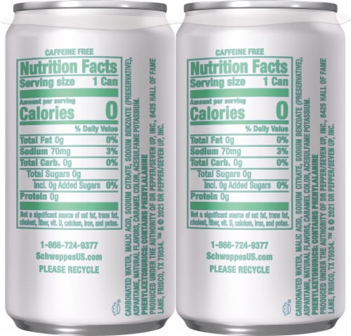 Schweppes® Zero Sugar Ginger Ale Mini Cans Perspective: right
