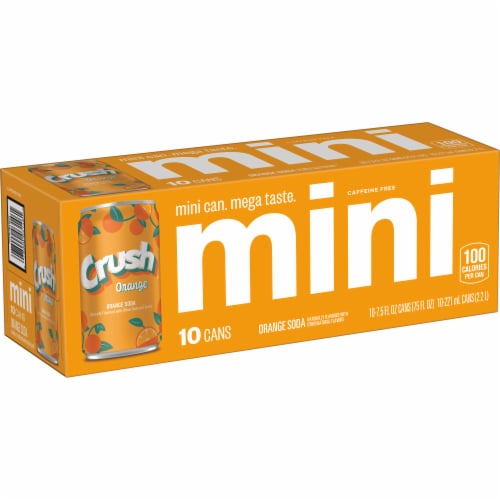 Crush® Orange Mini Cans Perspective: right