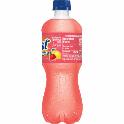 Sunkist® Strawberry Lemonade Soda Bottle Perspective: right