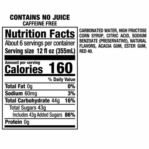 Sunkist® Strawberry Lemonade Soda Bottle Perspective: right