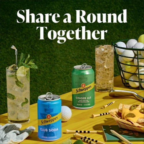 Schweppes Club Soda Cans Perspective: right