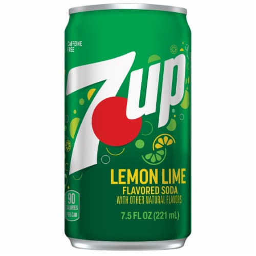 7UP Lemon Lime Caffeine-Free Soda Mini Cans Perspective: right