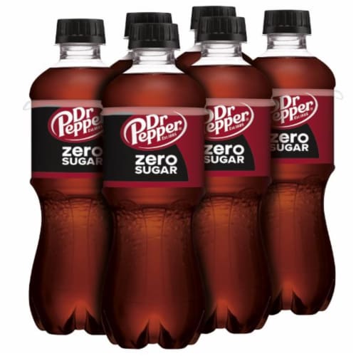 Dr Pepper® Zero Sugar Soda Bottles Perspective: right