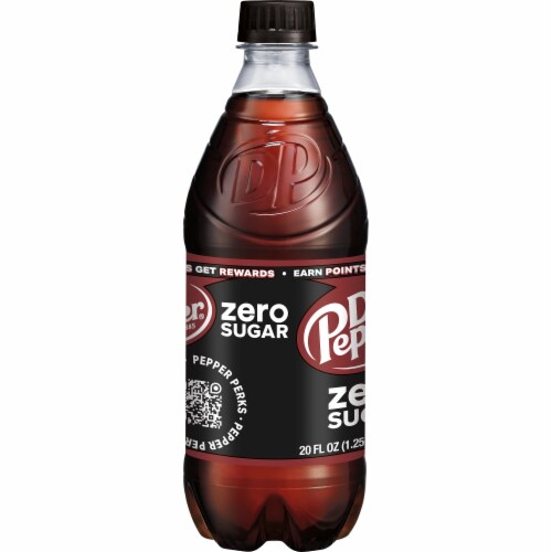 Dr Pepper® Zero Sugar Soda Bottle Perspective: right
