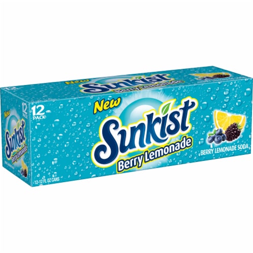 Sunkist® Berry Lemonade Soda Cans Perspective: right