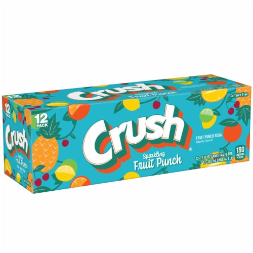 Crush® Sparkling Fruit Punch Soda Cans Perspective: right