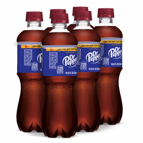 Dr Pepper Zero Sugar Dark Berry Soda Bottles 6 Bottles 169 Fl Oz