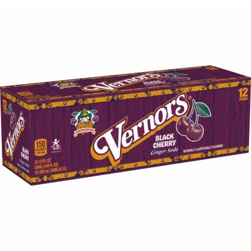 Vernors® Black Cherry Soda Cans (LIMIT 15 TOTAL), 12 pk / 12 fl oz Kroger