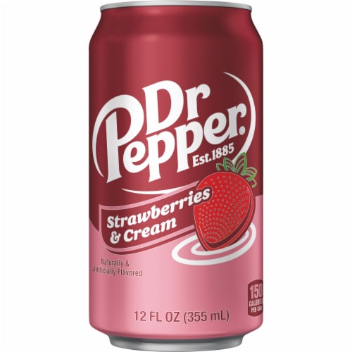 Dr Pepper® Strawberries and Cream Soda Cans Perspective: right