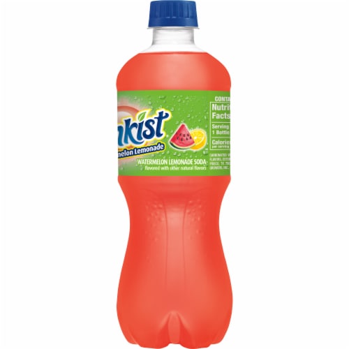 Sunkist® Watermelon Lemonade Soda Bottle Perspective: right