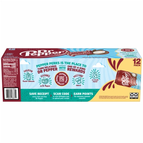 Dr Pepper Creamy Coconut Soda Cans Perspective: right