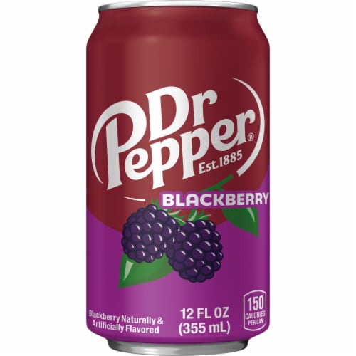 Dr Pepper Blackberry Soda Cans Perspective: right