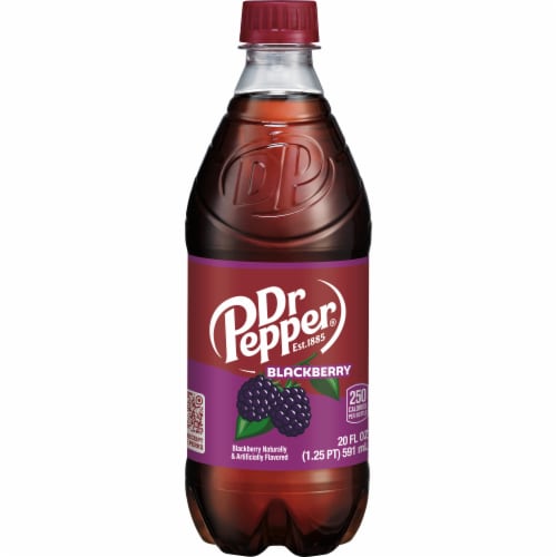 Dr Pepper Blackberry Soda Bottle Perspective: right