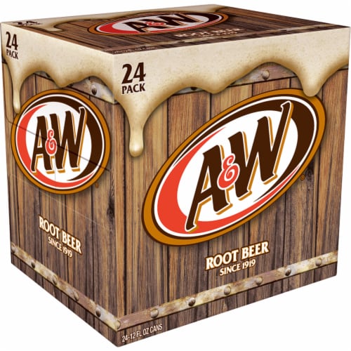 A&W® Root Beer Soda Cans Perspective: right