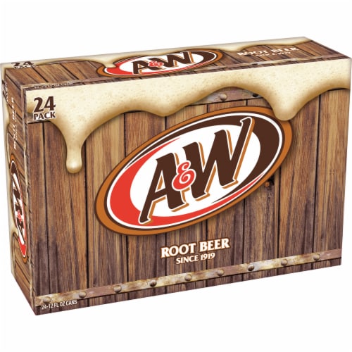 A&W® Root Beer Soda Cans Perspective: right