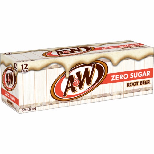 A&W® Root Beer Zero Sugar Soda Cans Perspective: right
