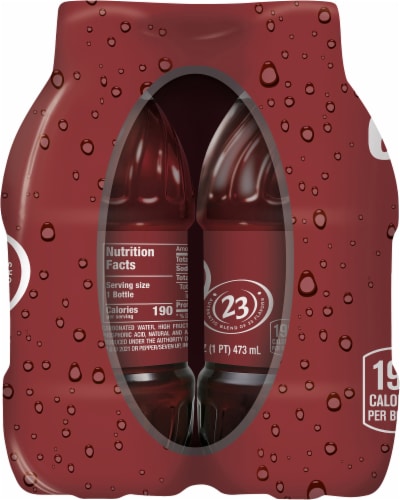Dr Pepper Soda Bottles Perspective: right