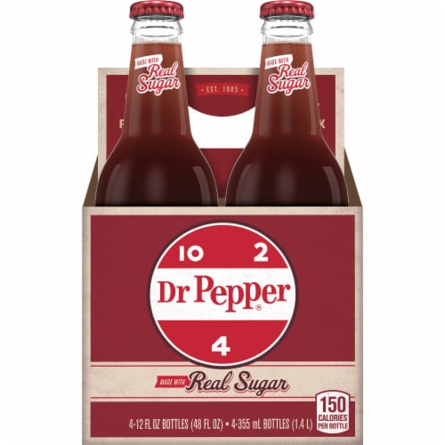 Dr Pepper® with Sugar Soda Bottles Perspective: right