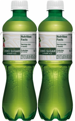 Canada Dry® Ginger Ale Zero Sugar Soda Bottles Perspective: right