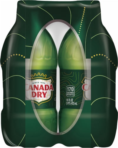 Canada Dry® Ginger Ale Soda Bottles Perspective: right