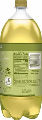Canda Dry Sparkling Green Tea Ginger Ale Perspective: right