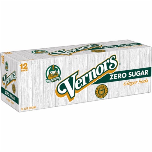 Vernors® Ginger Zero Sugar Soda Cans Perspective: right