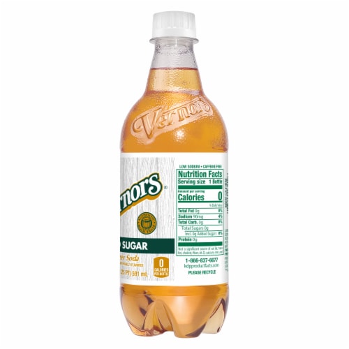 Vernors Diet Ginger Soda Bottle Perspective: right