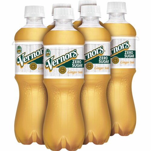 Vernors Zero Sugar Ginger Soda Bottles Perspective: right