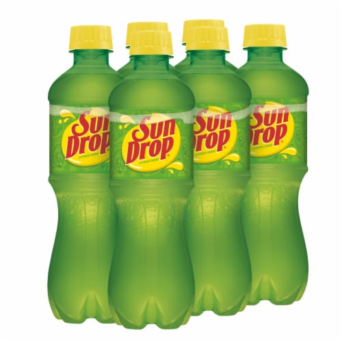 Sun Drop Soda Bottles Perspective: right