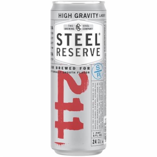 Steel Reserve High Gravity Malt Liquor Single Can Perspective: right