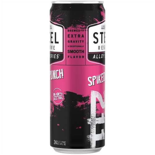 Steel Reserve Alloy Series Spiked Punch Malt Flavored Hard Beverage Single Can Perspective: right