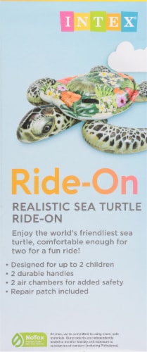 Intex® Realistic Sea Turtle Ride-On Pool Float Perspective: right