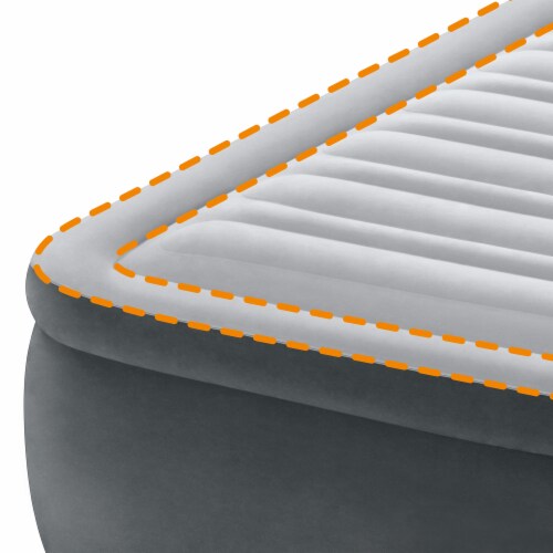 Intex® Ultra-Plush 18-Inch Headboard Air Bed Queen with Fiber-Tech Air Pump Perspective: right