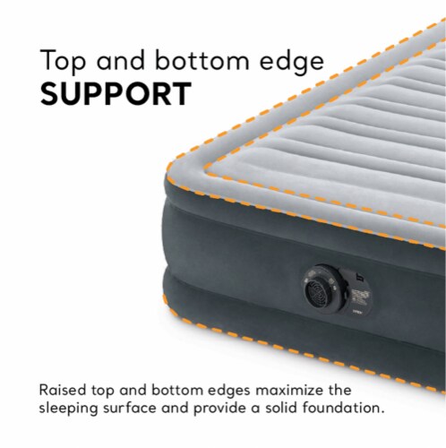 Intex Comfort Deluxe Dura-Beam Plush Airbed Mattress with Built-In Pump, Twin Perspective: right