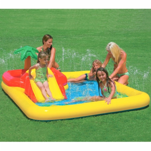 Intex 100 x 77 x 31 Inch Inflatable Play Center Swimming Pool + Games (2 Pack) Perspective: right