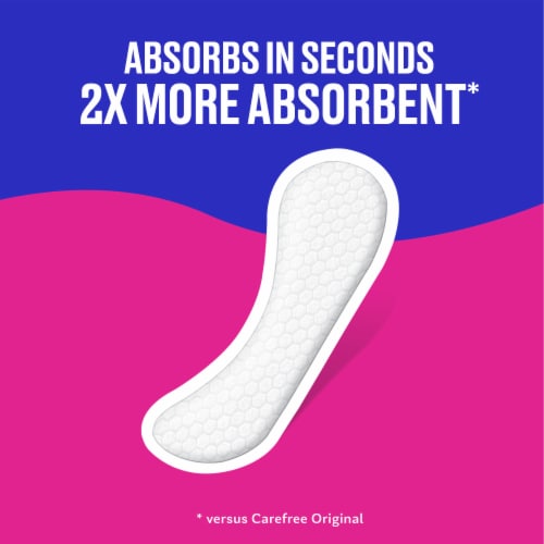 Carefree Panty Liners Extra Long Wrapped Unscented Perspective: right